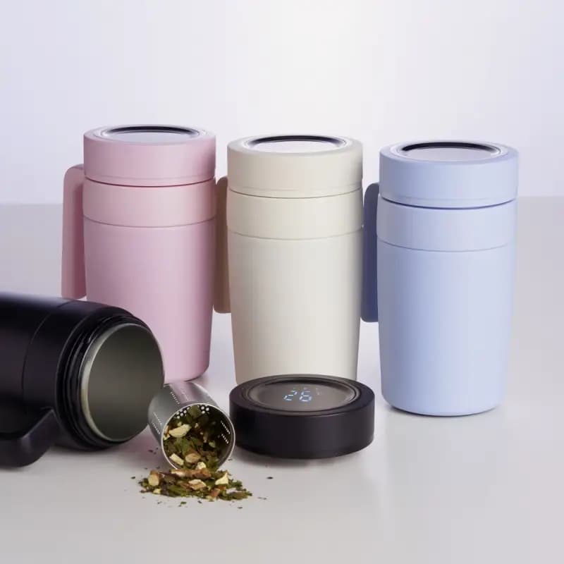 Caneca Térmica Inox 500ml com Display LED Personalizada - imagem 1