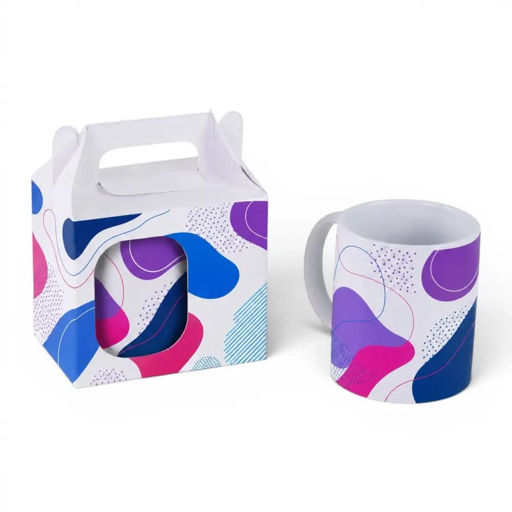 Caneca de Porcelana 325ml com Embalagem Personalizada - imagem 1