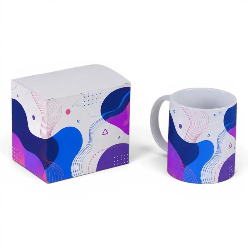 Caneca de Porcelana 325ml com Embalagem Personalizada - imagem 1