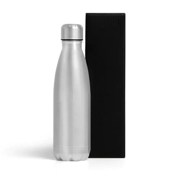GARRAFA COM TAMPA EM ACO INOX - PRATA - 750ML - imagem 1