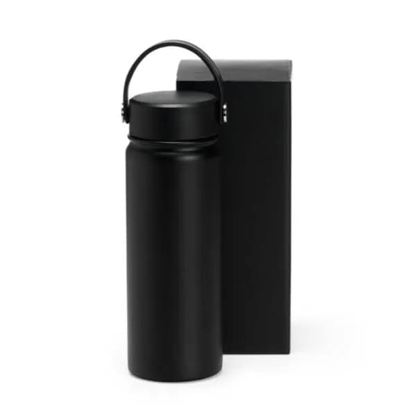 GARRAFA DUPLA CAMADA NA COR PRETA - 550 ML - imagem 1