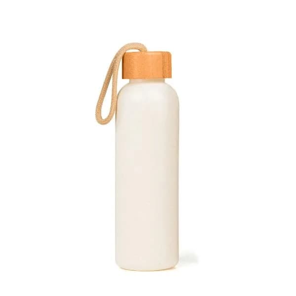 GARRAFA EM PALHA DE TRIGO E TAMPA EM BAMBU - 500 ML - imagem 1