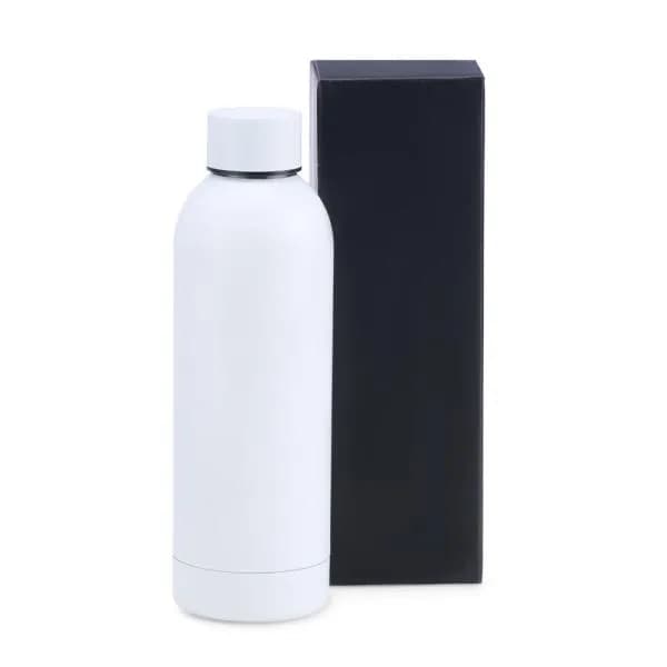 GARRAFA EM INOX PAREDE DUPLA - BRANCA - 500 ML - imagem 1