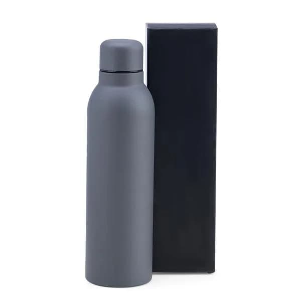 GARRAFA EM INOX PAREDE DUPLA - CINZA - 470 ML - imagem 1