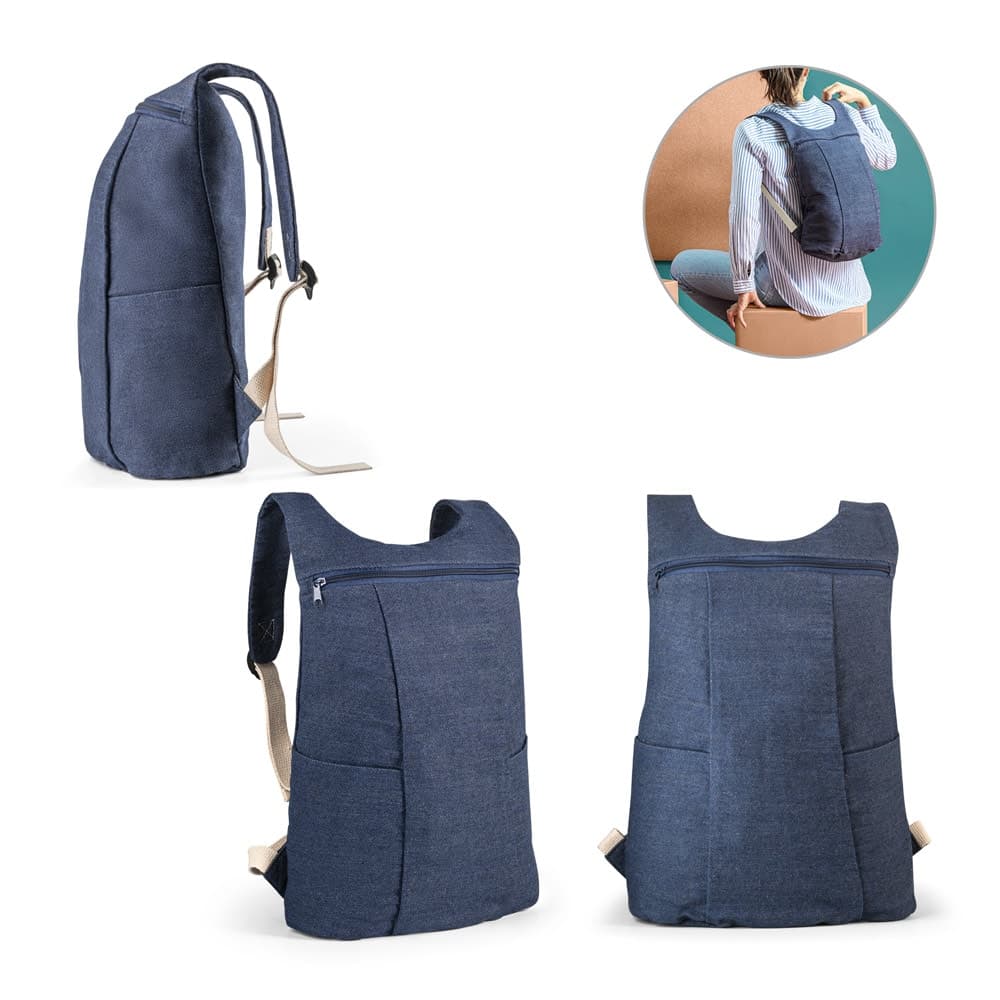 Mochila casual em denim reciclado 8 L (300 g/m²) - imagem 1