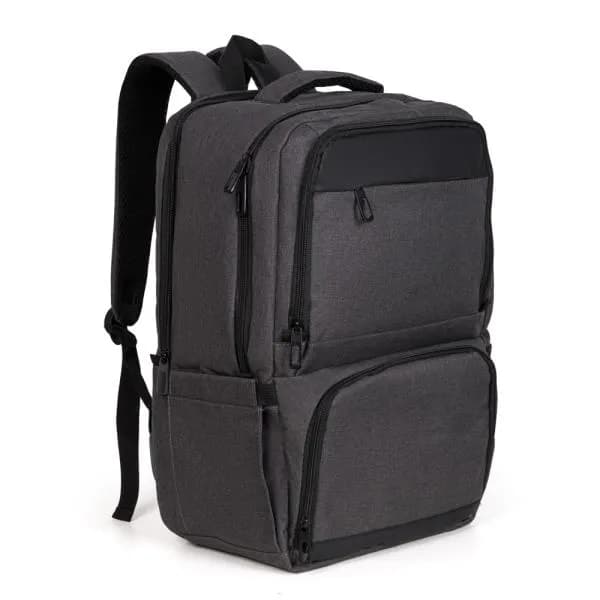 MOCHILA COM BOLSO TERMICO EM RPET - CINZA ESCURO - 24L - imagem 1
