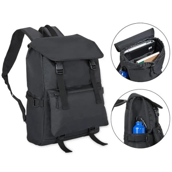 MOCHILA EM POLYESTER 600D - 18L - PRETA - imagem 1