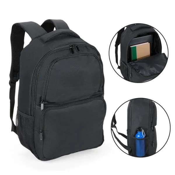 MOCHILA EM POLYESTER 600D - 28L - PRETA - imagem 1