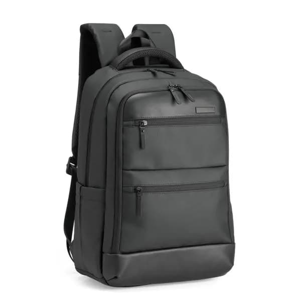 MOCHILA EM PU/POLYESTER - PREMIUM - 24L - PRETA - imagem 1