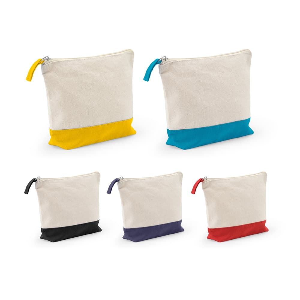 Necessaire de cosmeticos 100% algodao (340 g/m²) bicolor - imagem 1