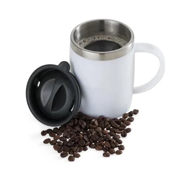 CANECA EM ACO INOX / POLIESTIRENO - 400 ML - imagem 1