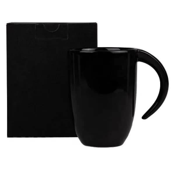Caneca de Cerâmica Preta 350ml Personalizada - imagem 1
