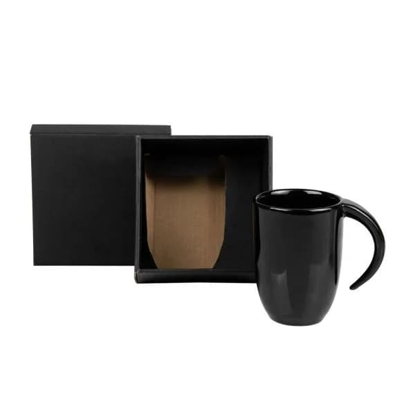 Caneca de Cerâmica Preta 350ml Personalizada - imagem 1