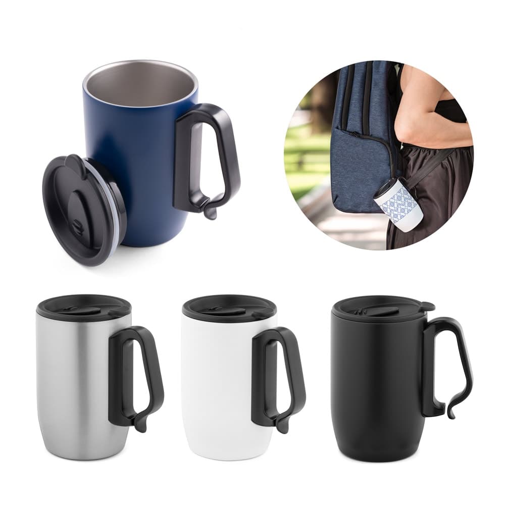 Caneca de viagem termica em aco inox (400 mL) - imagem 1