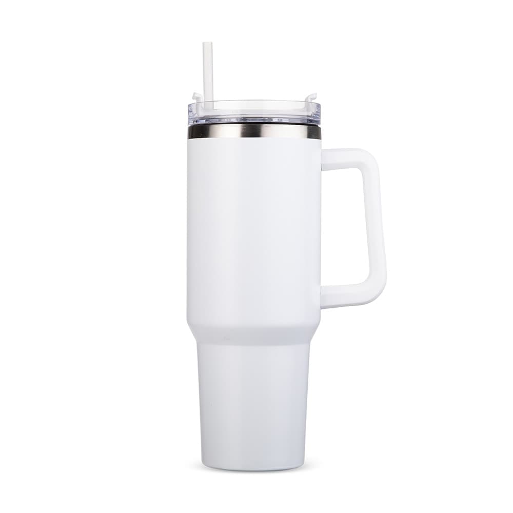 Caneca Térmica de Inox 1,2L com Canudo Personalizada - segunda imagem