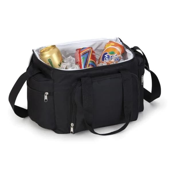 BOLSA TERMICA PRETA EM POLYESTER 600D, 300D E PEVA - 15L - imagem 1