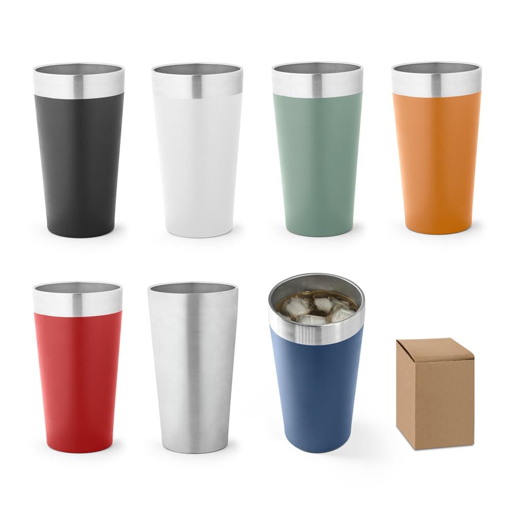 Copo de viagem em aco inox termico, com parede dupla isolada a vacuo (540 mL) - imagem 1