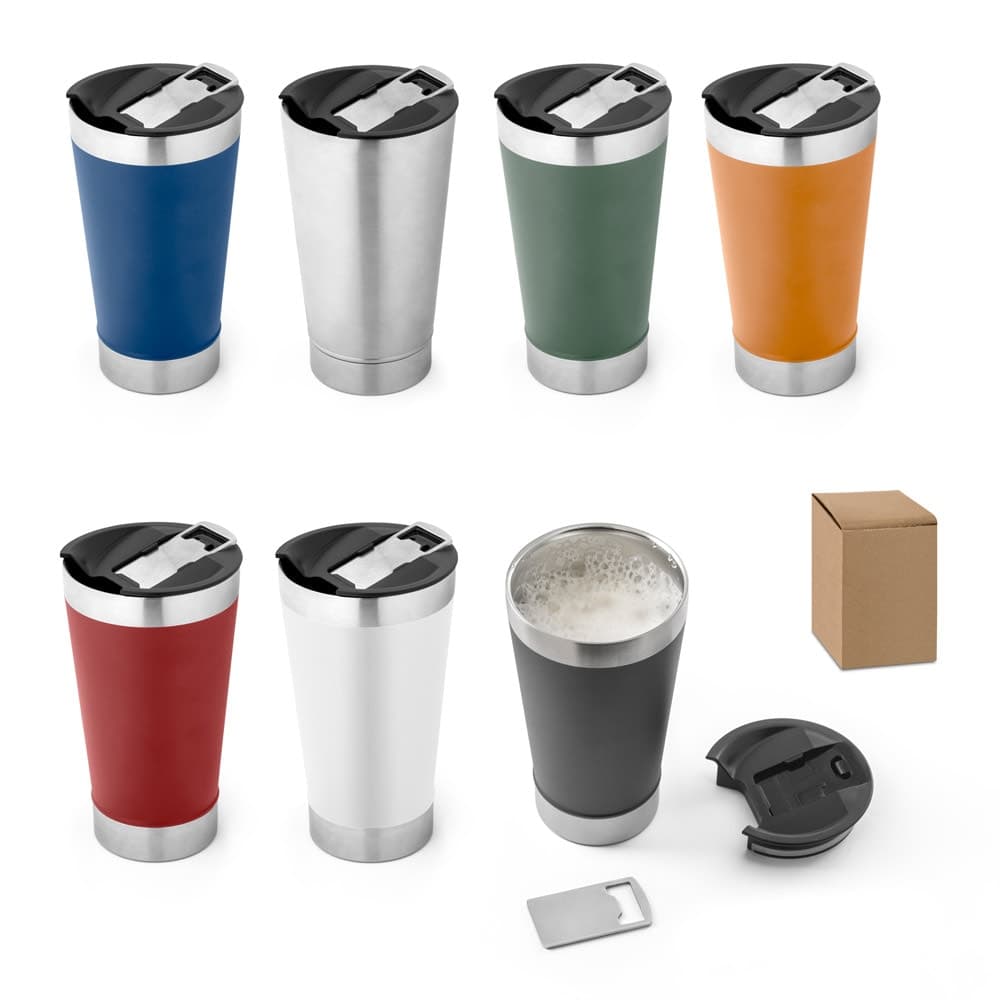Copo de viagem em aco inox termico, com parede dupla isolada a vacuo (630 mL) - imagem 1