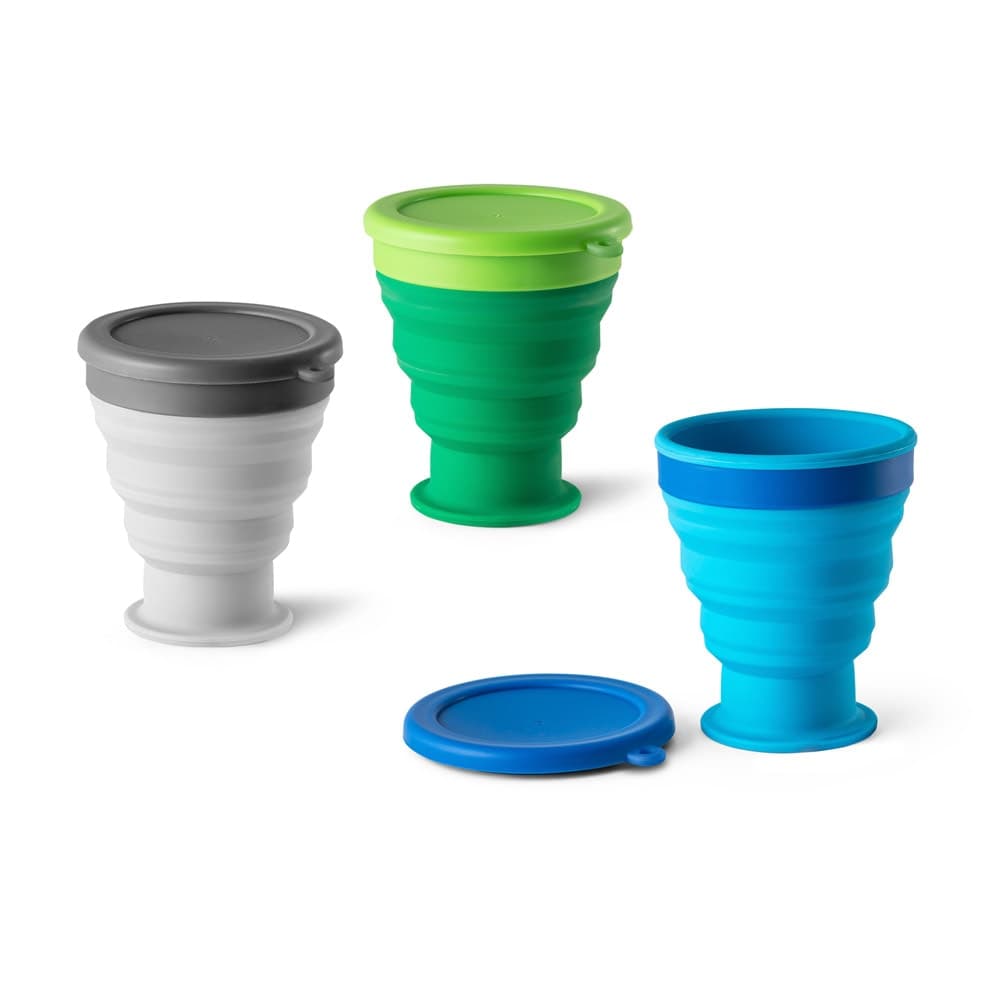 Copo de viagem em silicone com tampa em PP (400 mL) - imagem 1