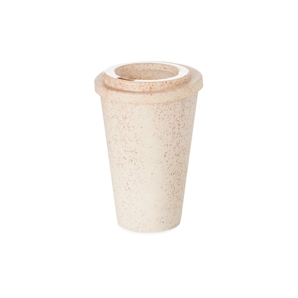 Copo Fibra de Madeira 400ml com Tampa Personalizado - imagem 1