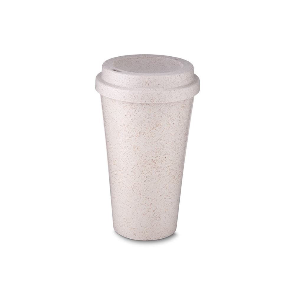 Copo Fibra de Arroz 550ml com Tampa Personalizado - imagem 1