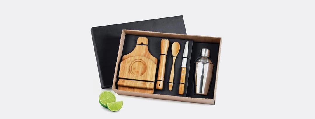 Kit Para Caipirinha Em Bambu / Madeira - 0,35 L - 6 Pcs - imagem 1