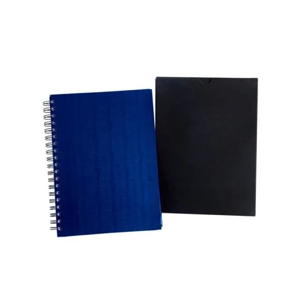 CADERNO PAUTADO COM WIRE-O - AZUL - 23,5X18CM - 100 FLS - imagem 1