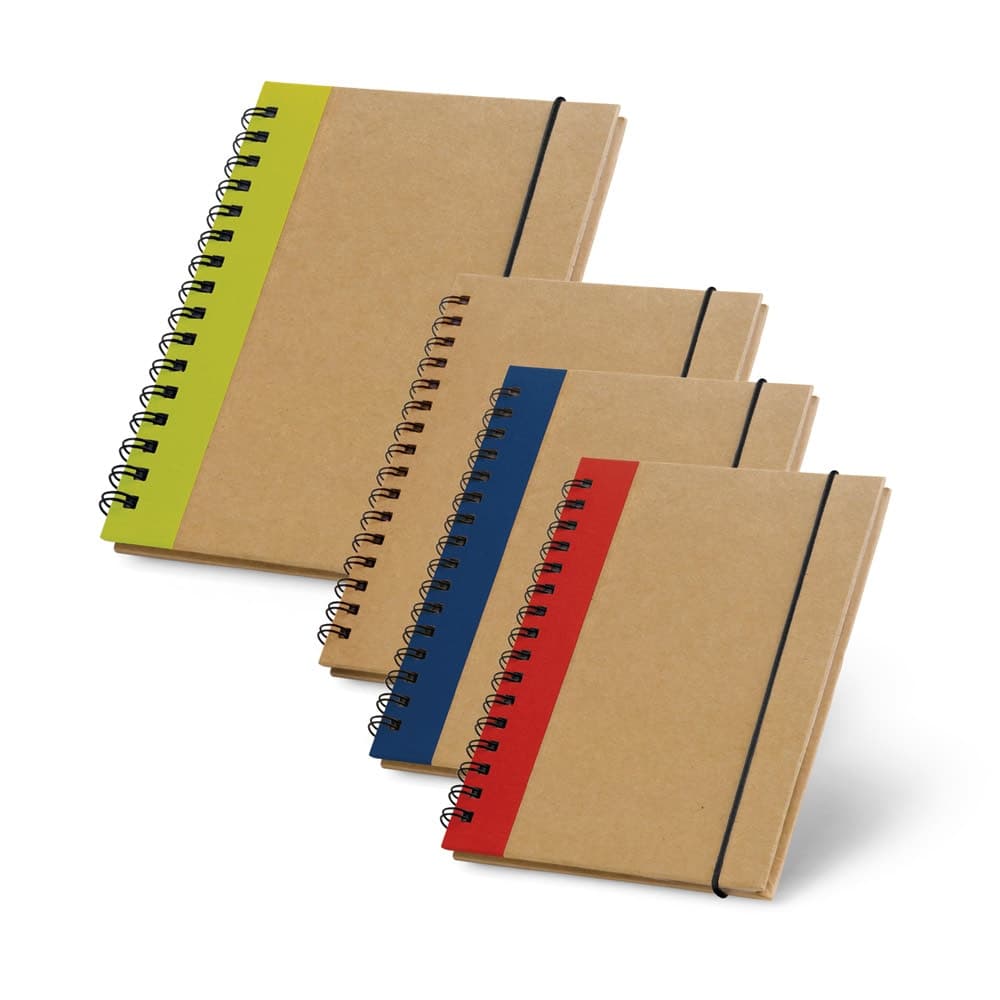 Caderno A6 de capa dura em cartao, com paginas lisas recicladas - imagem 1