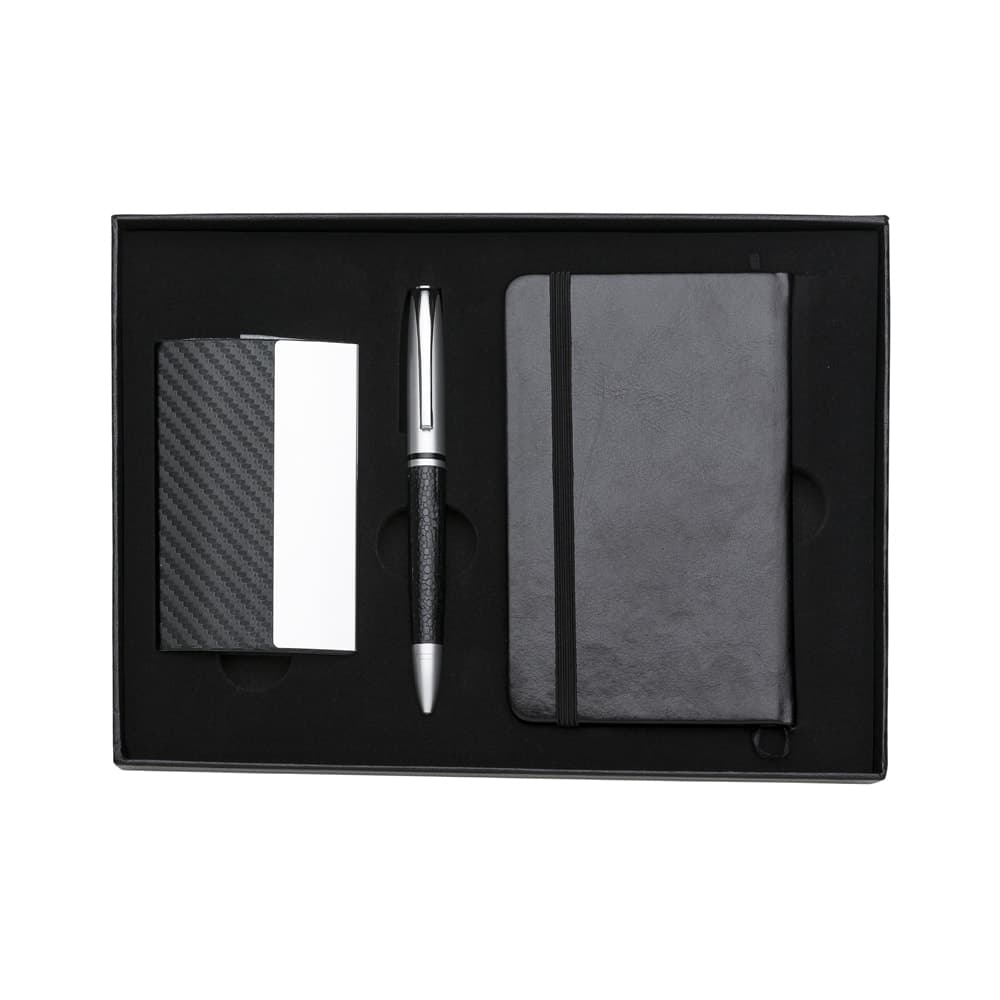 KIT CANETA E CADERNETA TIPO MOLESKINE - imagem 1