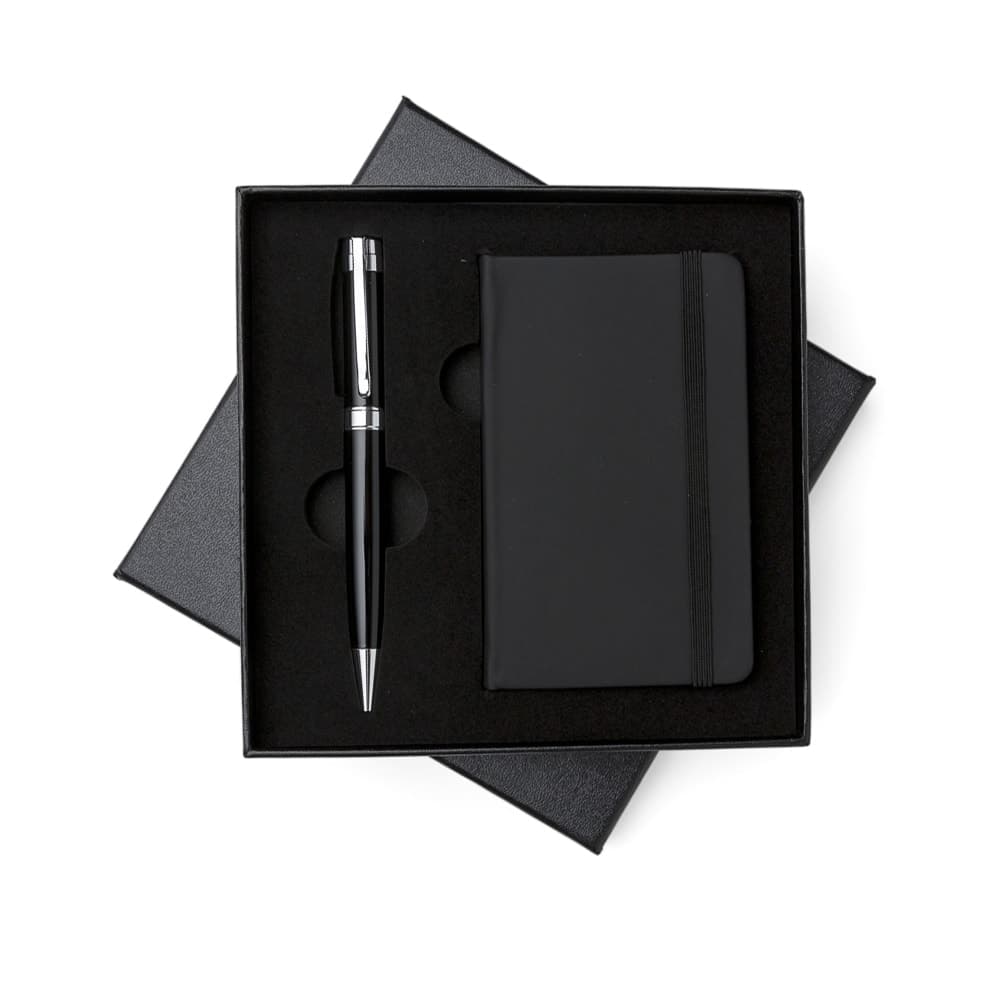 KIT CANETA E CADERNETA TIPO MOLESKINE - imagem 1