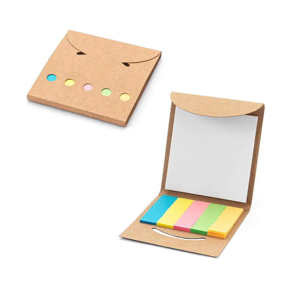 Conjunto para escritorio, em papel 100% reciclado, com 6 blocos adesivados - imagem 1