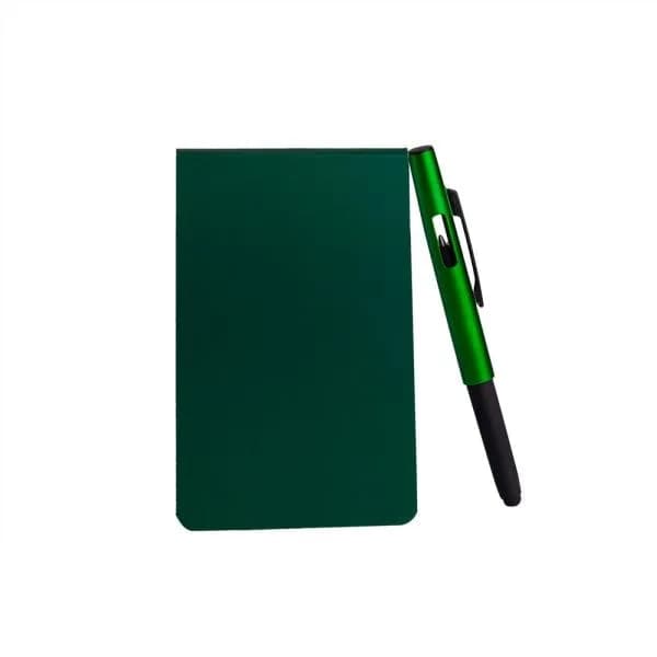 BLOCO PARA ANOTACOES COM CANETA - VERDE - imagem 1