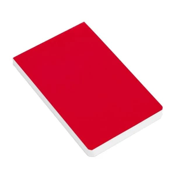 Bloco de Anotações Vermelho 100 Folhas Sem Pauta Personalizado - imagem 1