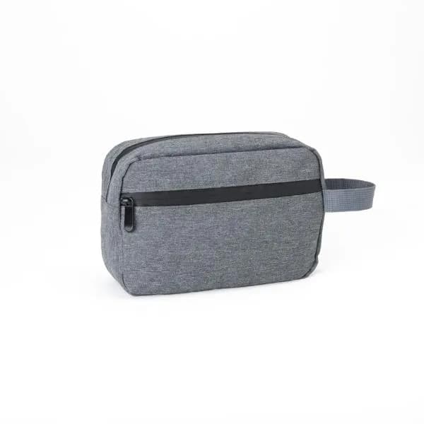 NECESSAIRE EM POLIESTER 300D - MELANGE CINZA - imagem 1