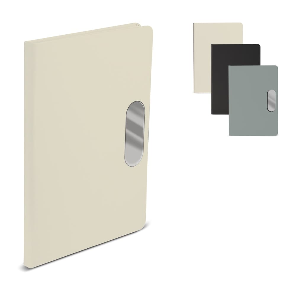 Caderno em PU com placa em metal - imagem 1
