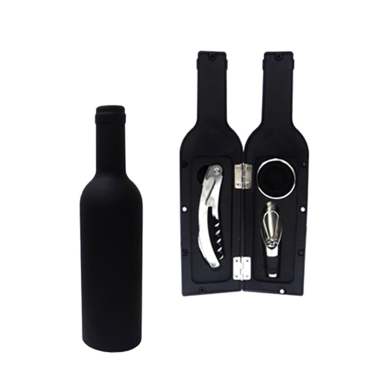 Kit Vinho 3 peças com estojo em formato de garrafa Personalizado - imagem 1