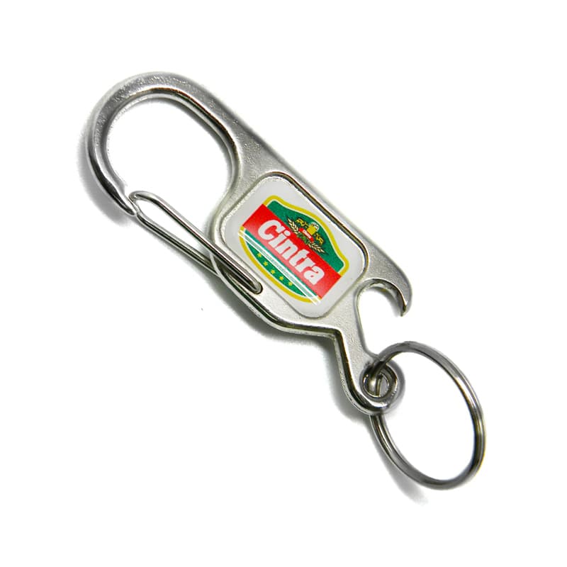 Chaveiro Mosquetão com Etiqueta Resinado Personalizado - imagem 1