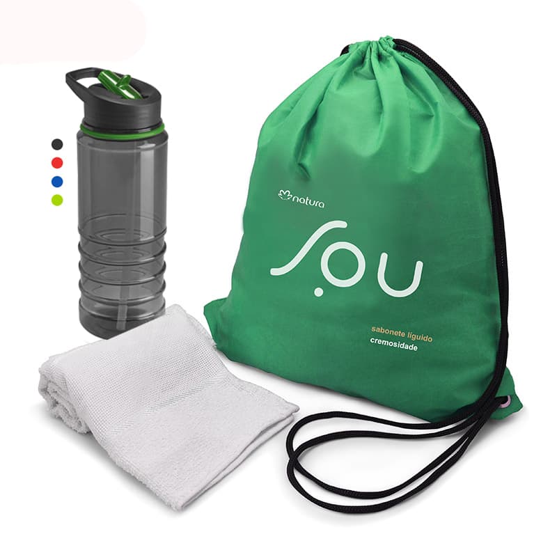 Kit Fitness com Squeeze e Toalha Personalizado - imagem 1