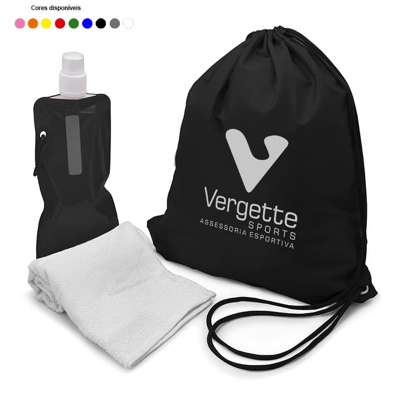 Kit Fitness com Saco, Squeeze e Toalha Personalizado - imagem 1