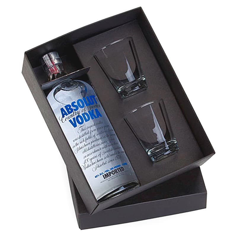 Kit Bebida com Vodka Absolut e Copos de Dose Personalizado - imagem 1