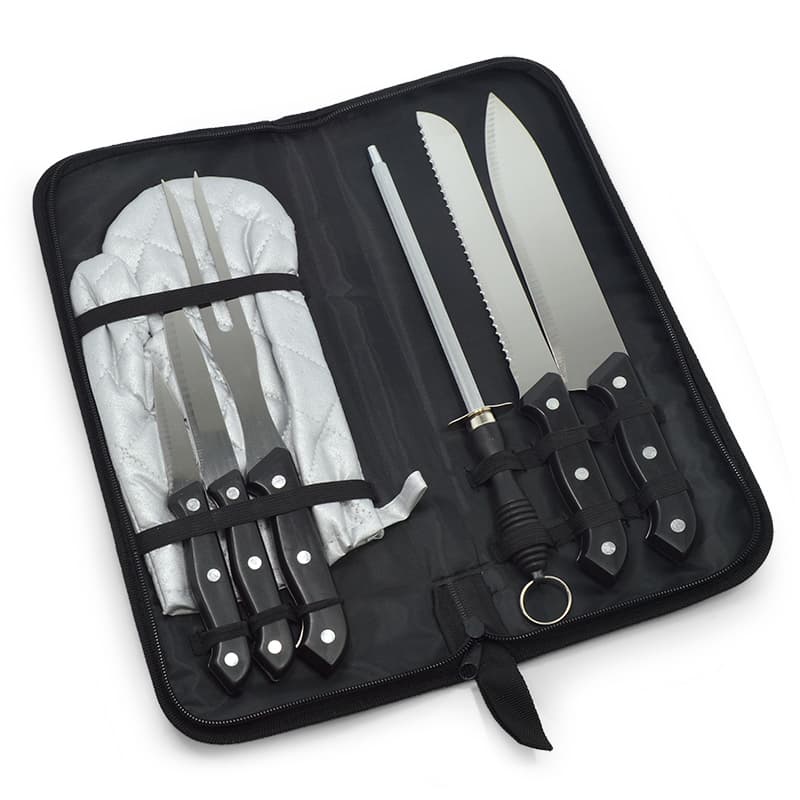 Kit Churrasco Inox 7 Peças com Luva Personalizado - imagem 1