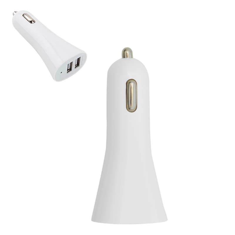 Carregador Veicular com 2 Entradas USB Personalizado - imagem 1