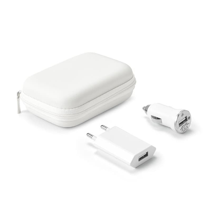 Kit Carregador USB para Carro e Tomada Personalizado - imagem 1