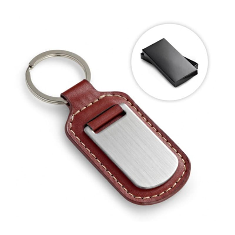 Chaveiro de Couro Sintético com Metal Personalizado - imagem 1