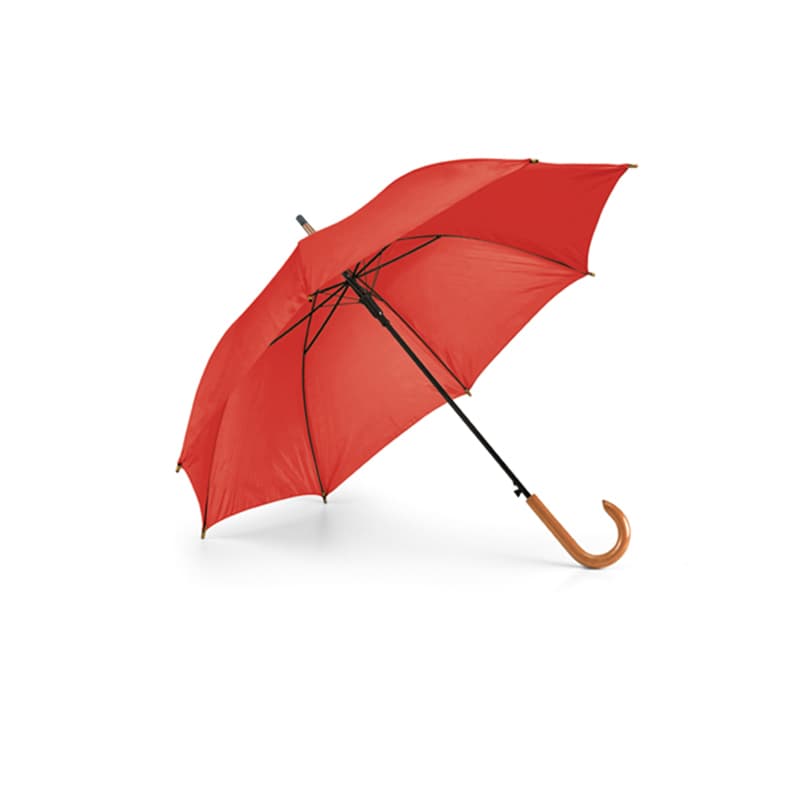 Guarda Chuva Automático em Poliéster 190T com Cabo de Madeira Personalizado - imagem 1