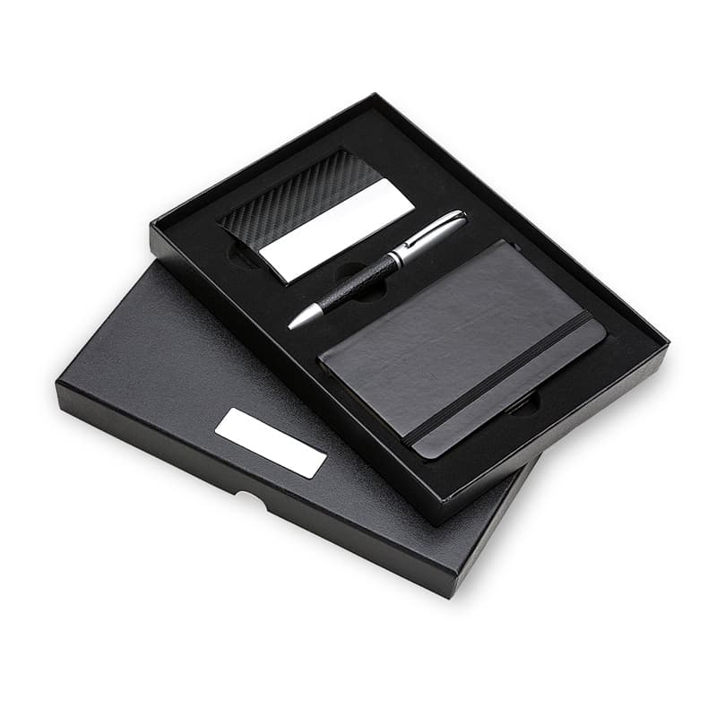 Kit Escritório Executivo com Porta-cartões, Caneta e Caderneta Personalizado - imagem 1