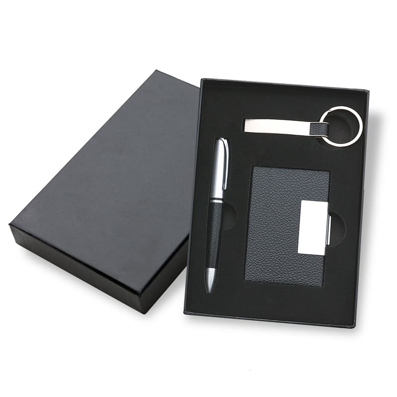 Kit Executivo com Chaveiro, Porta?Cartões e Caneta Personalizado - imagem 1