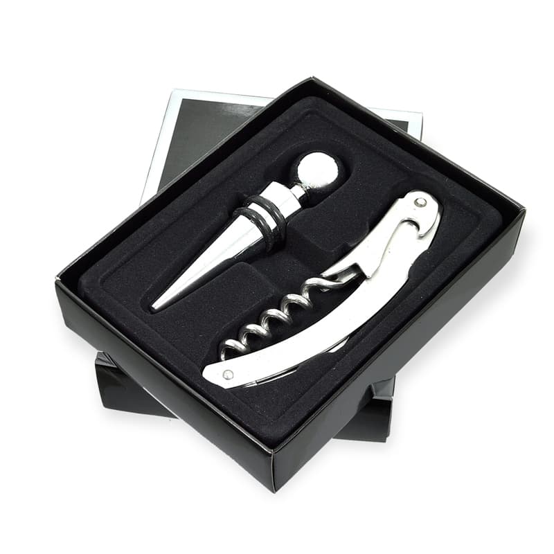 Kit Vinho com Saca-rolhas e Canivete Personalizado - imagem 1