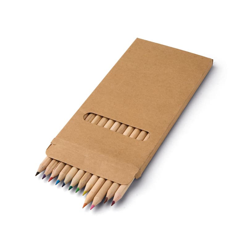 Lápis Colorido 12 Cores Madeira Reflorestada Personalizado - imagem 1