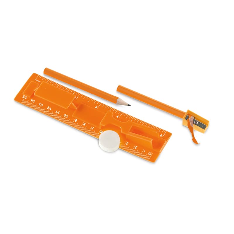 Kit Escritório em Plástico com Régua 15cm Personalizado - imagem 1